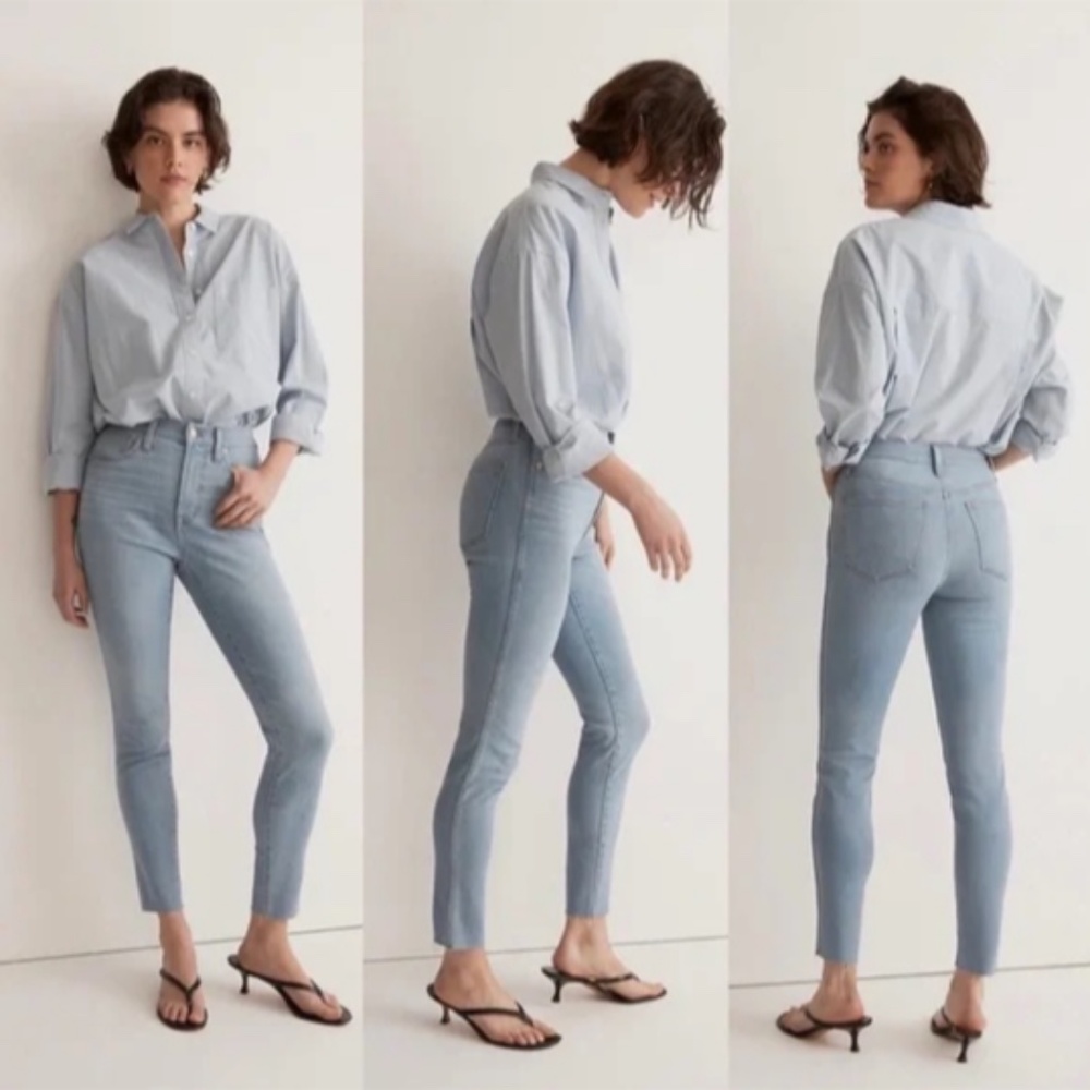 Madewell 10" High-Rise Skinny Crop Jeans Charlemont Wash Size 31 - NWT